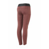 Legging de equitação com silicone Horze Leighton Juvenil com culote completo e forro quente - Ruão vermelho