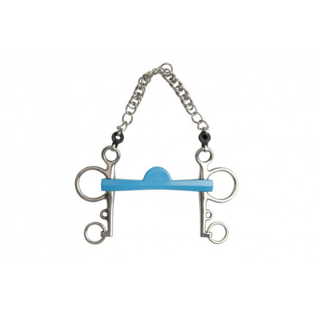 Mors pelham Metalab Flexi meia-lua hastes longas