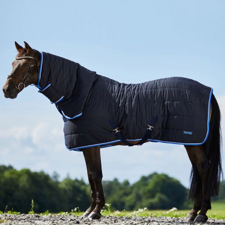 Capa de estábulo com forro Horze Glasgow com cobertura de pescoço 250 g