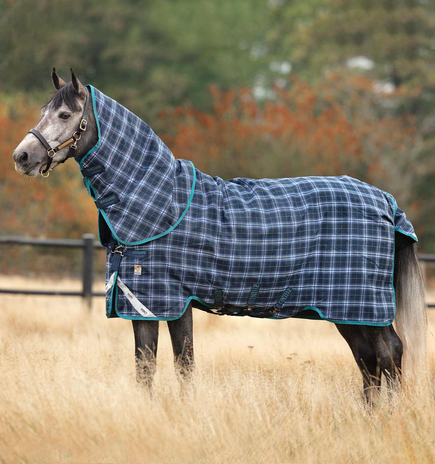 Cobertura Horseware Rhino Plus Vari-Layer 250g Marinho xadrez / azul-petróleo Azul-marinho Cobertura Horseware Rhino Plus Vari-Layer 250g Marinho xadrez / azul-petróleo Azul-marinho