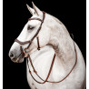 Bridão Horseware Micklem 2 Competition com rédeas de borracha - Havana escuro