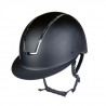Capacete Lady Shield HKM - Preto / prateado brilhante