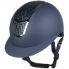 Capacete Glamour Shield HKM - Marinho / prateado
