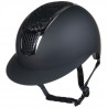 Capacete Glamour Shield HKM - Preto / prateado