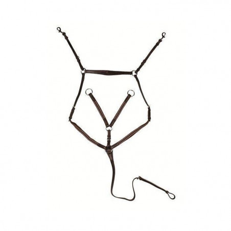 Peitoral com ferragens prateadas HKM