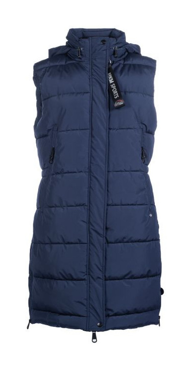 Colete acolchoado longo sem mangas Misty HKM Caqui Kaki