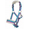 Cabresto Funny Horses HKM - Violeta / aqua / prata
