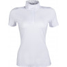 Polo de competição Hunter de mangas curtas HKM - Branco modelo antigo