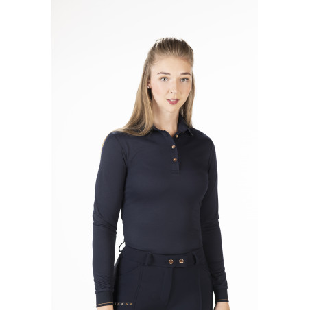 Polo Rosegold Glamour Style de mangas compridas HKM