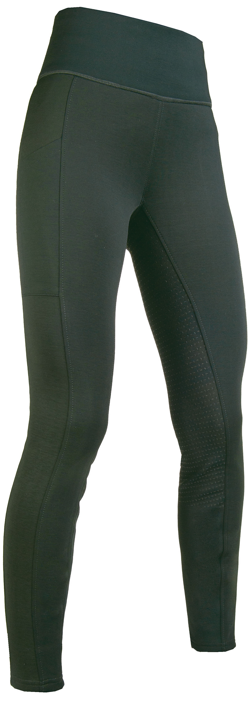 Legging Cosy Style com fundo integral em silicone HKM Verde escuro Legging Cosy Style com fundo integral em silicone HKM Verde escuro