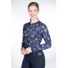 Camada base Bloomsbury Fleurs mangas compridas HKM - Azul escuro / branco