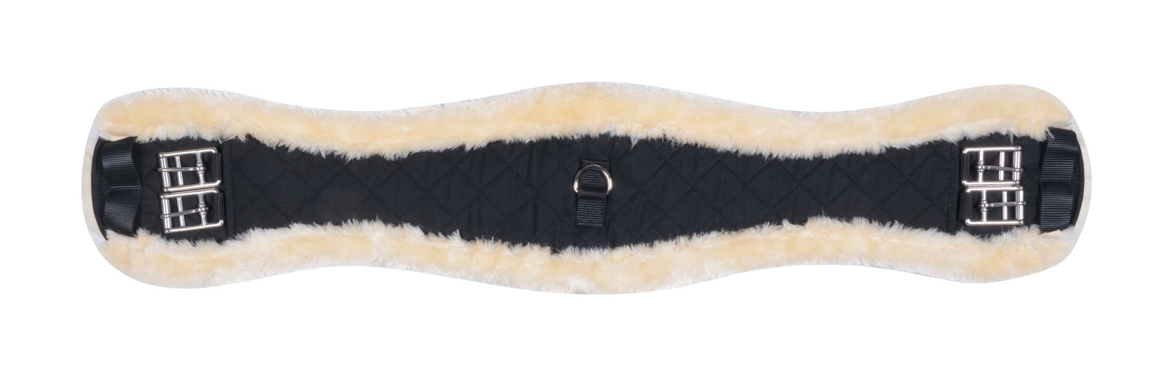 Cilha de adestramento sintética com pele de cordeiro HKM Preto