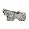 Capa anti-moscas Zebra para passeios HKM - Branco / preto