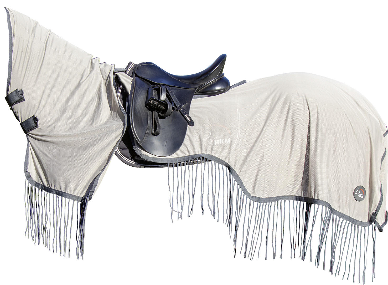 Capa anti-moscas com franjas Stylec.amovível HKM Prateado / cinza Prata