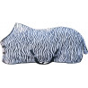 Capa anti-moscas Zebra com alças cruzadas HKM - Branco / preto
