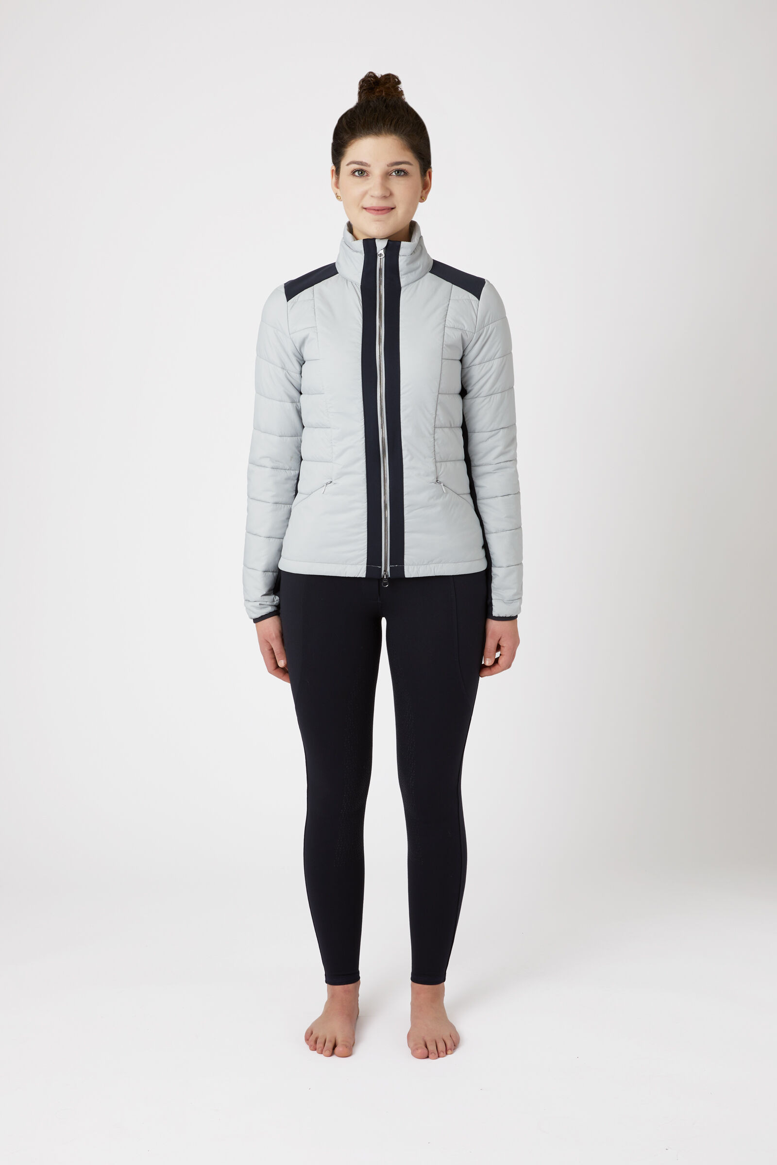 Casaco de equitação feminino Cameron Horze Névoa cinza do porto Cinzento