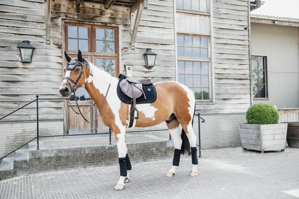 Touca Wellington Veludo Pérolas Kentucky Bege