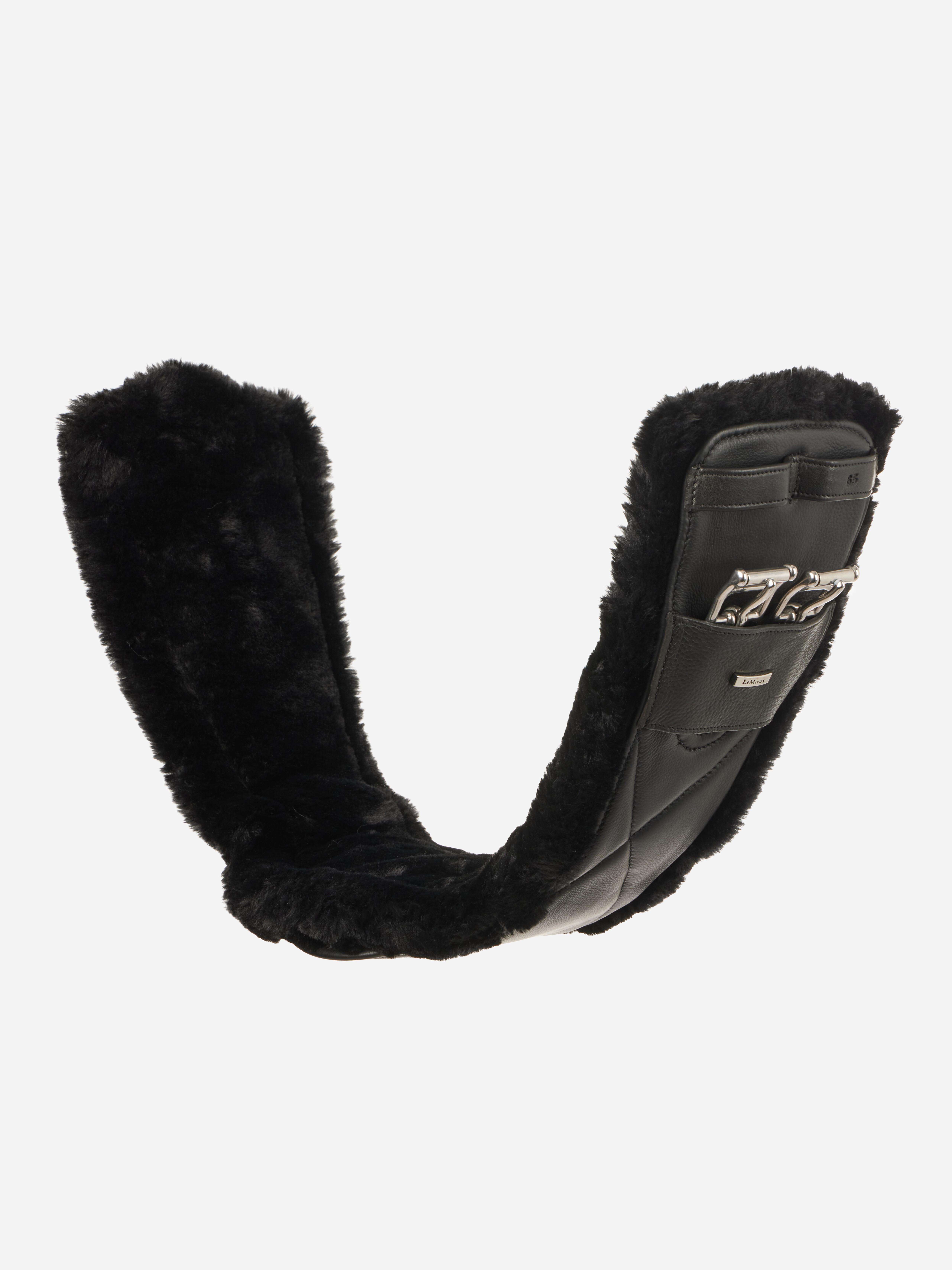 Cilha de adestramento perfilada LeMieux Arika Simuwool Preto