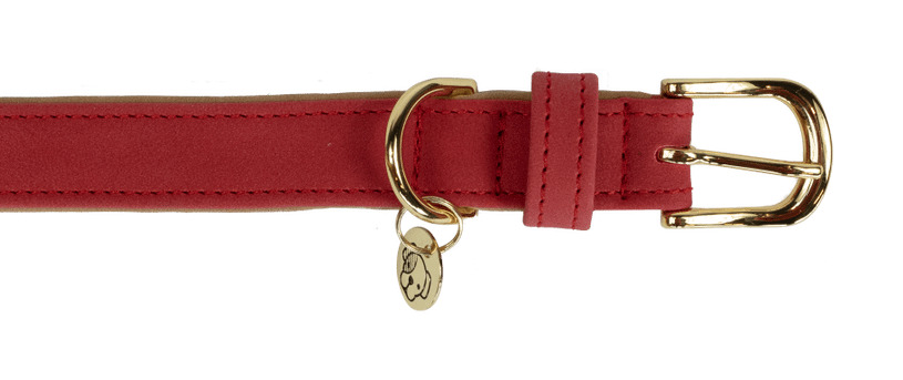 Coleira para cão Vegan Leather Kentucky Pêssego Rosa