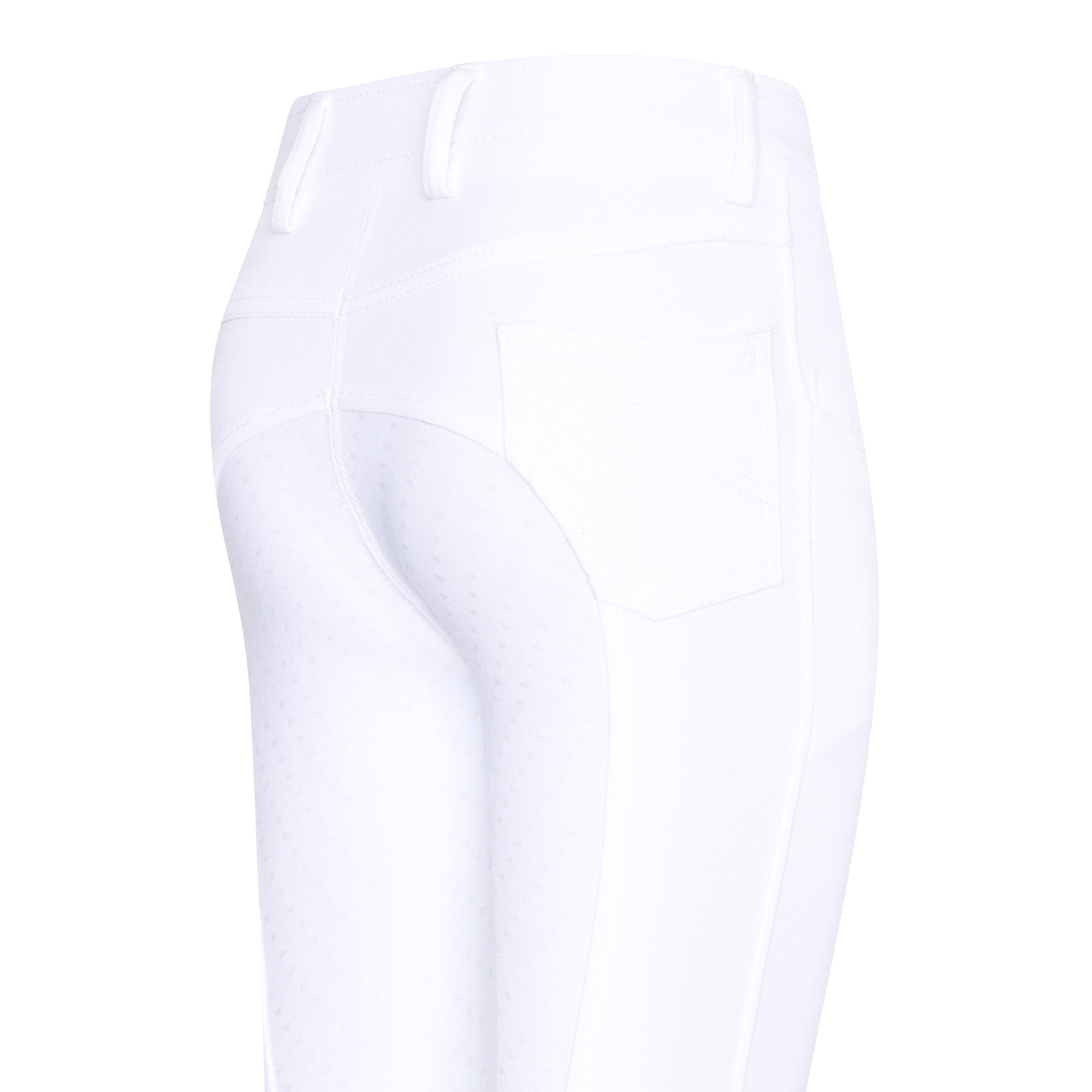 Calça de equitação Easy Rider Evita FullGrip infantil Branco