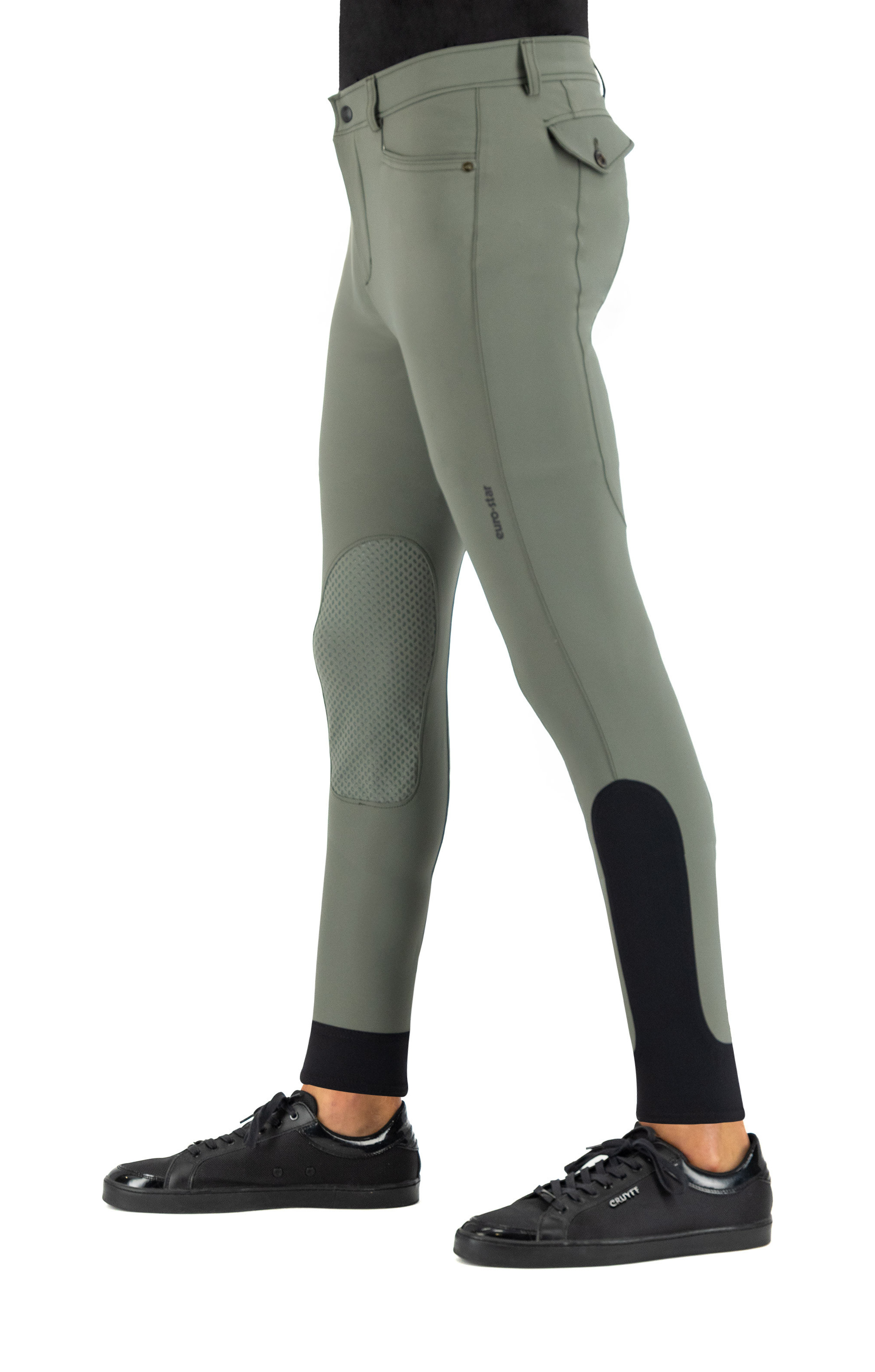 Calça de equitação Euro-Star Camillo KneeGrip Branco
