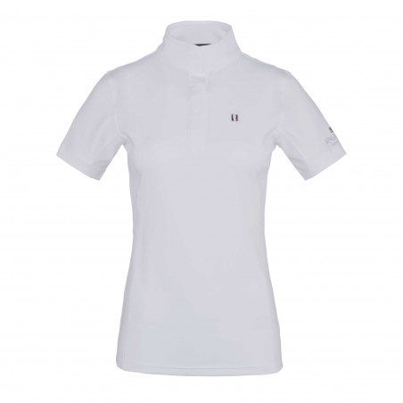 Camisa de competição Kingsland Classic de mangas curtas com gola alta feminina