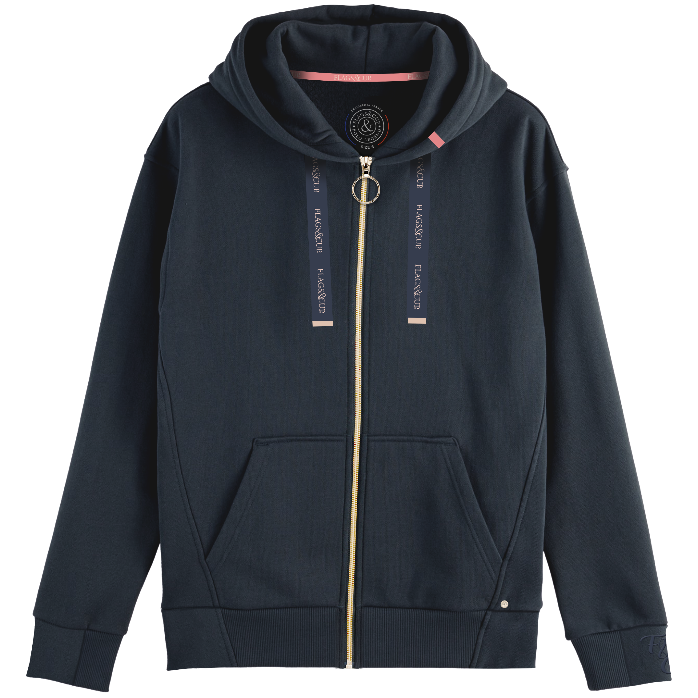 Moletom com capuz Flags & Cup feminino Lomita Marinho Azul-marinho