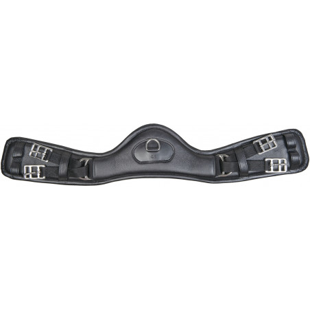 Cilha de couro HKM Dressage Anatomic elástica