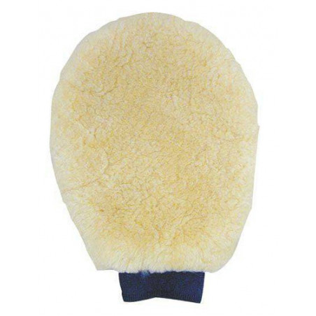 Luva de escovagem HKM em pele de carneiro verdadeira