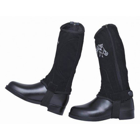 Mini Chaps HKM Infantil imitação de nobuck parte em tecido