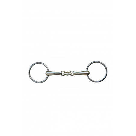 Mors de dupla rutura HKM 16 mm maillechort argolas inox