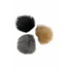Pompom para gorro HKM com 3 unidades - Castanho / cinzento / preto