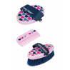 Conjunto de escovagem HKM Funny Horses Hearts - Rosa