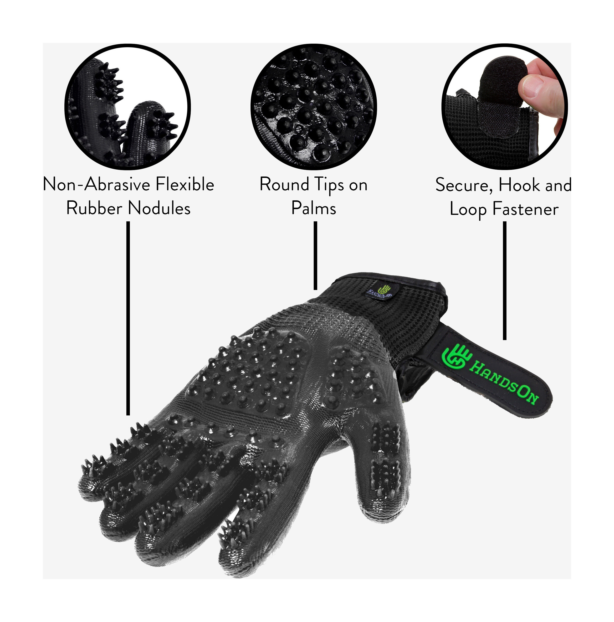 Luva de escovagem LeMieux Hands On Preto