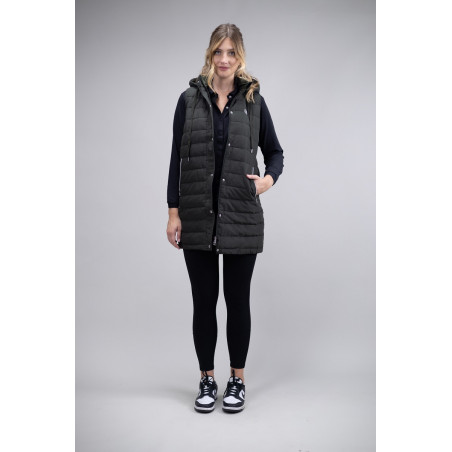 Colete acolchoado longo sem mangas Harcour Boliva