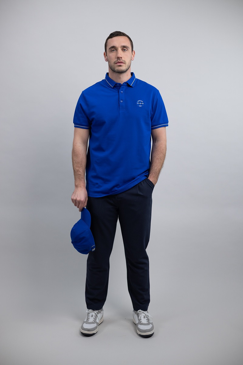 Polo Harcour Pampelonne Azul elétrico