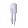 Calça com grip integral para todas as estações Horze Mira - Branco / azul turquesa