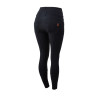 Calça de equitação cintura alta Tara silicone com grip completo feminino Horze - Preto