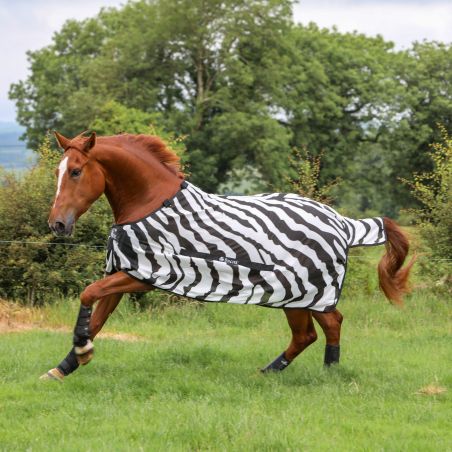 Cobertura anti-moscas Bucas Buzz-Off Zebra com protetor de pescoço