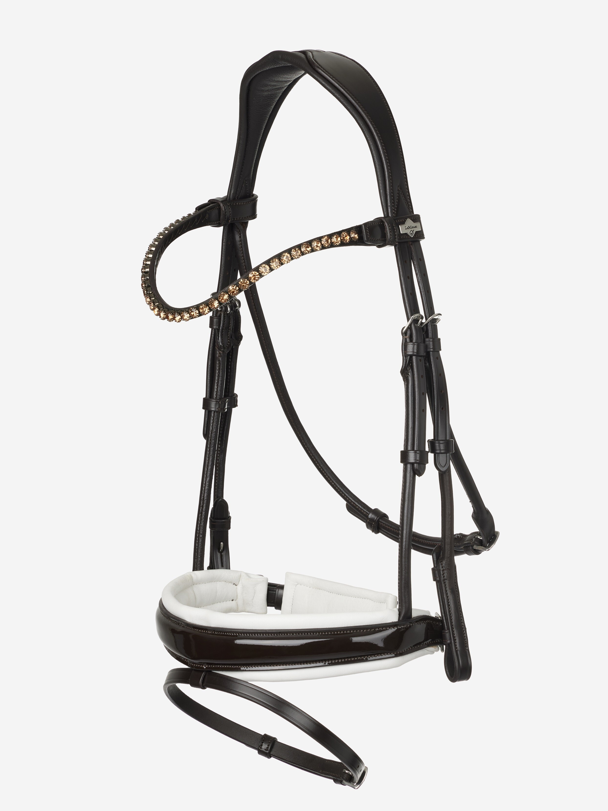Bridão LeMieux Kudos Patent dressage Castanho / branco