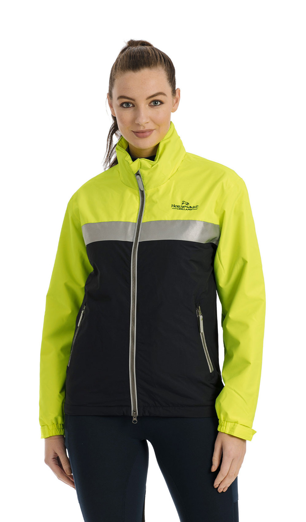Casaco Impermeável Horseware feminino Corrib Amarelo Fluorescente Casaco Impermeável Horseware feminino Corrib Amarelo Fluorescente
