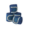 Bandagens de polo Weatherbeeta com strass conjunto com 4 peças - Azul-marinho