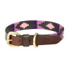 Coleira para cão Weatherbeeta couro Polo - Marron cowdray / violeta / violeta
