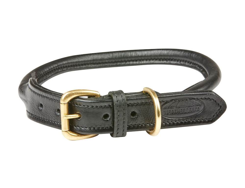 Coleira para cão Weatherbeeta couro redondo Coleira para cão Weatherbeeta couro redondo