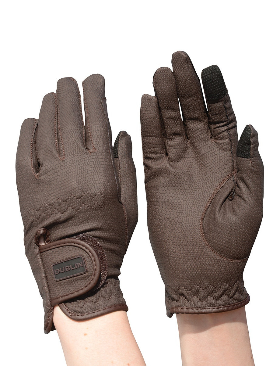 Luvas Dublin toque tátil Castanho
