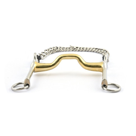 Mors de bridão Jump'In de hastes longas com passagem de língua