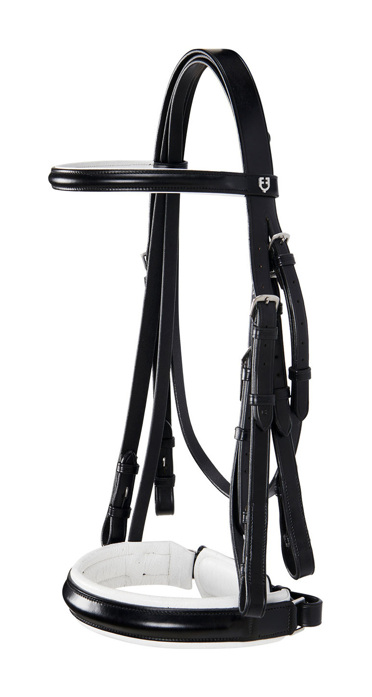 Glattes Leder-Dressurzaumzeug Dressage+ Equestro Preto