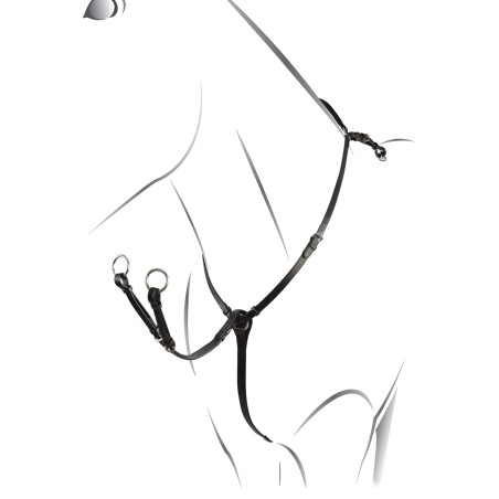 Peitoral de couro Roxane Equestro