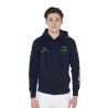 Sweatshirt com capuz com multi-logotipo masculino Equestro - Marinho