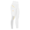 Legging justo feminino com inserções em micro-mesh Equestro - Branco